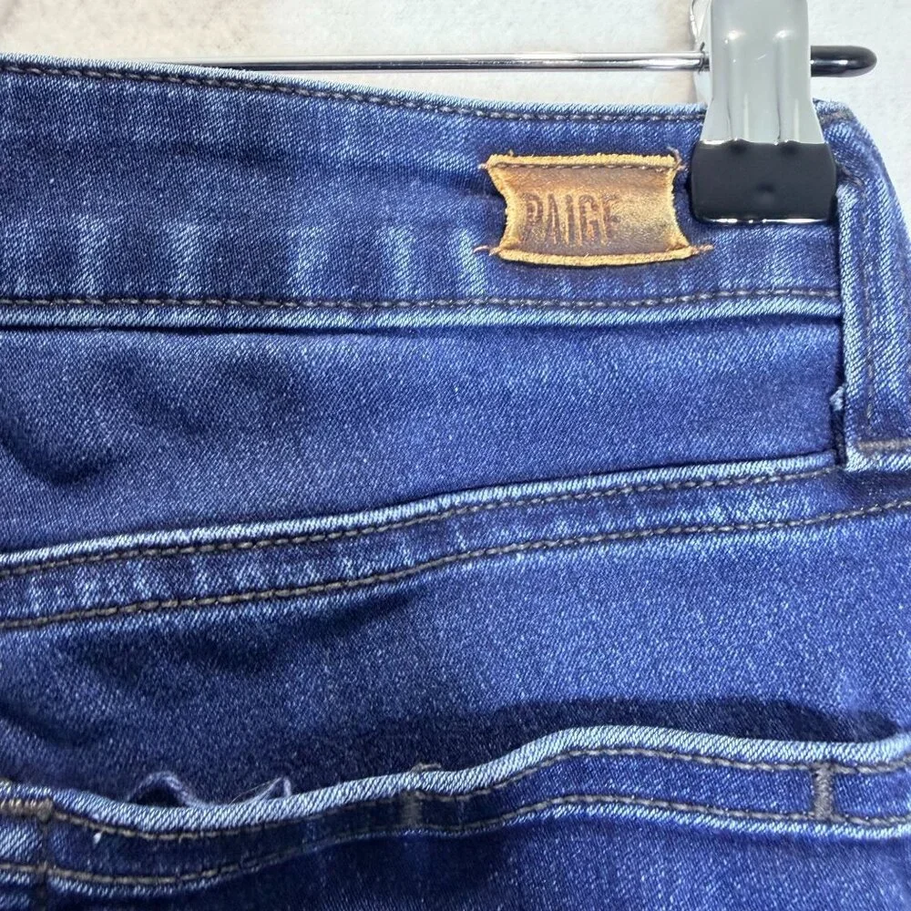 Paige Verdugo Ultra Skinny Womens Dark Wash Jeans Size 27 Mid-Rise Stretch Denim - Picture 13 of 15